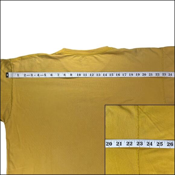 Fruit of the Loom Men's Short Sleeve Crew Neck Tee Shirt Yellow Work Clothes - Picture 6 of 11